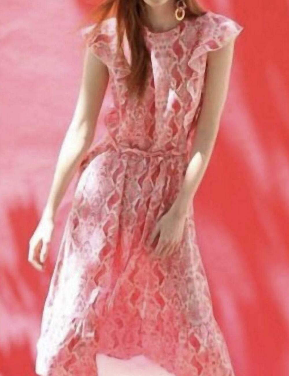 Vilagallo Lorianne Nagini Print Midi Dress.